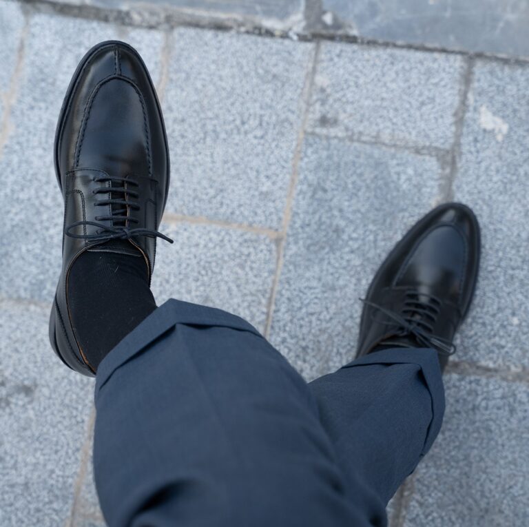 Derby Slit Toe Đen