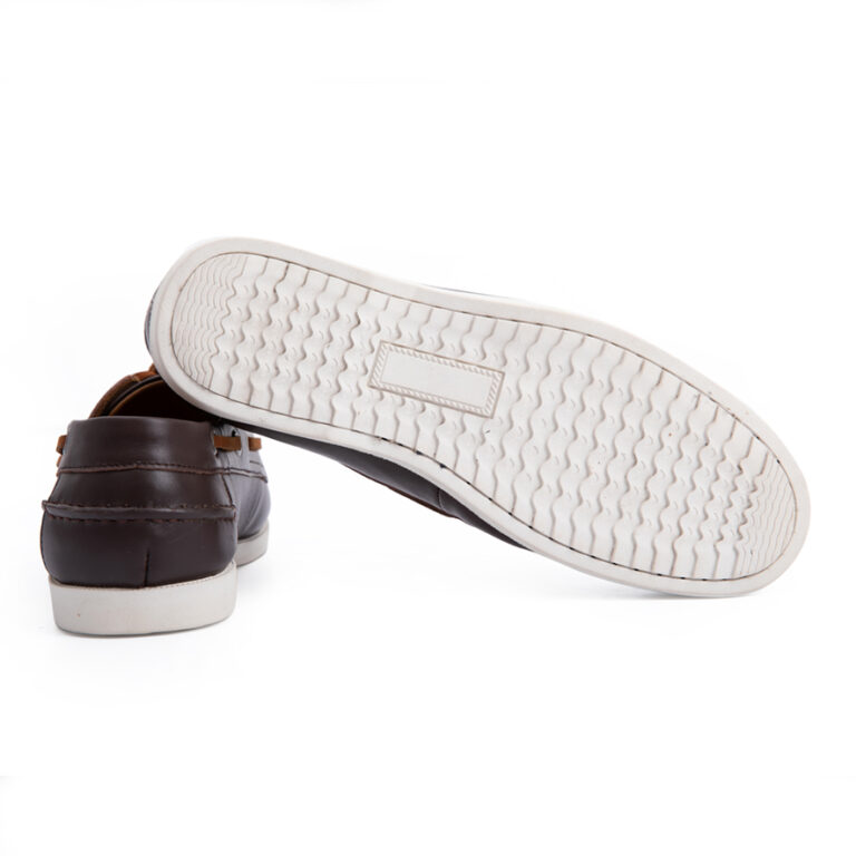Sanova Boat Shoes - Nâu Đậm - Da trơn